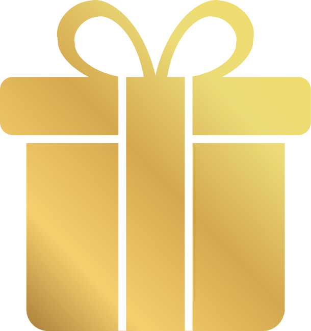 Gold Gift Box Icon